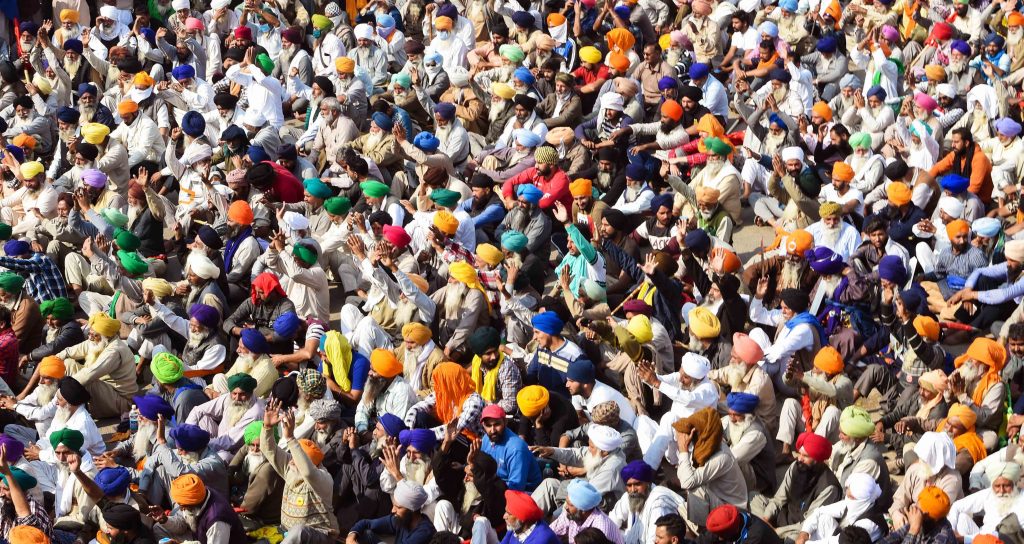 Protesting farmers