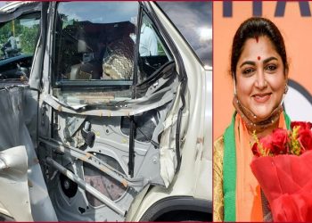 Actor-politician Khushbu Sundar meets with an accident, unhurt