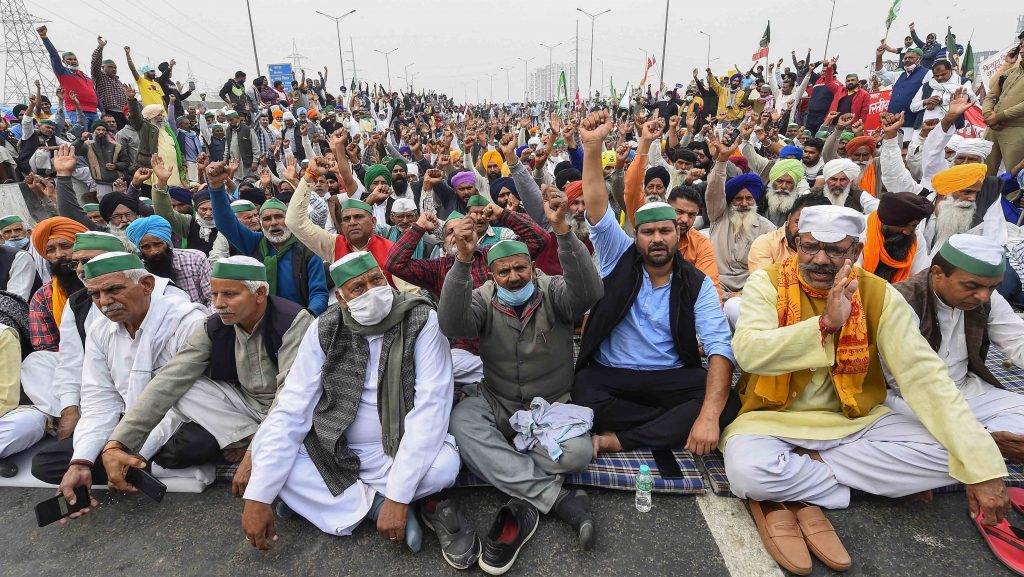 Farmers protest