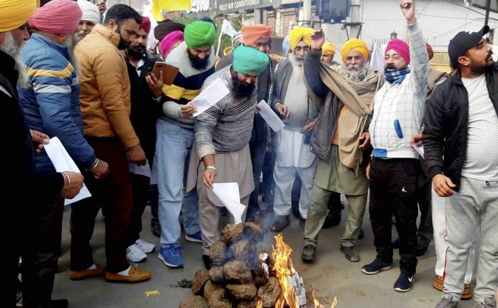 Protesting farmers