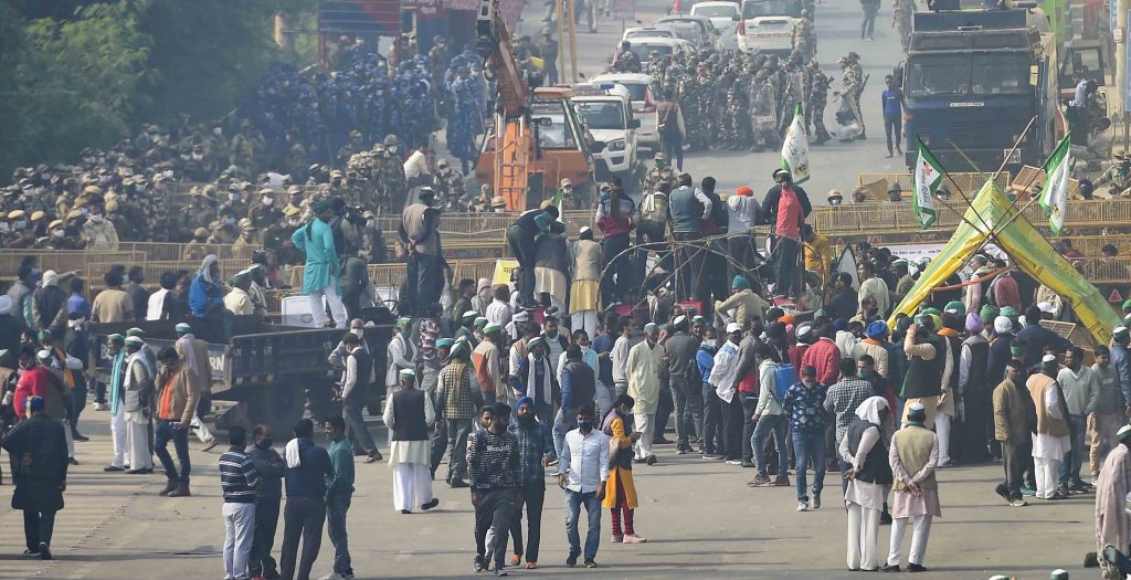 Protesting farmers