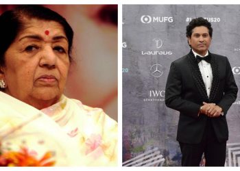 A photo of singer Lata Mangeshkar and former cricketer Sachin Tendulkar. (PC: AFP)