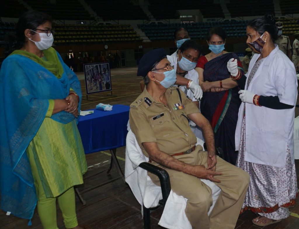 Second phase vaccination drive begins in Odisha; DGP Abhay receives first jab