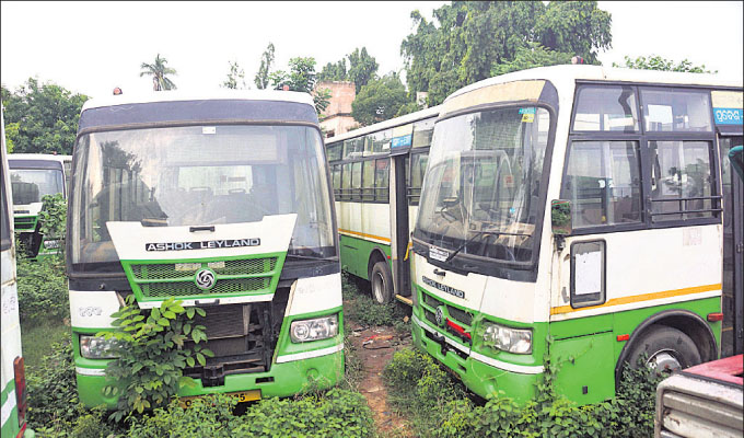 Cuttack’s town bus service in limbo