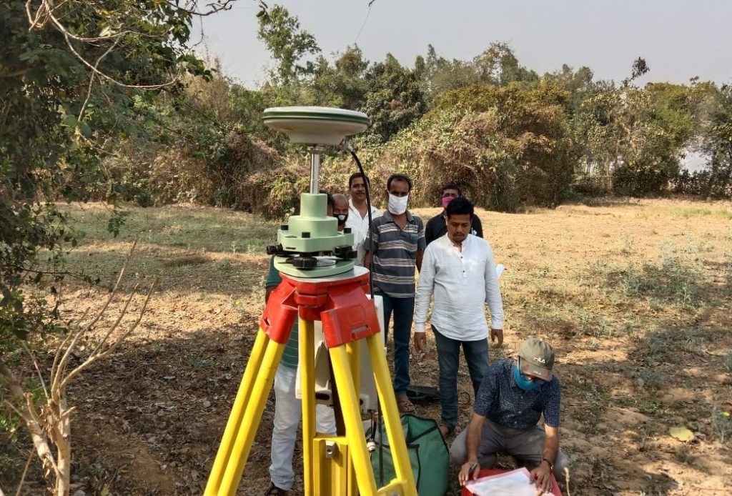 Officials take measurements near Subarnarekha