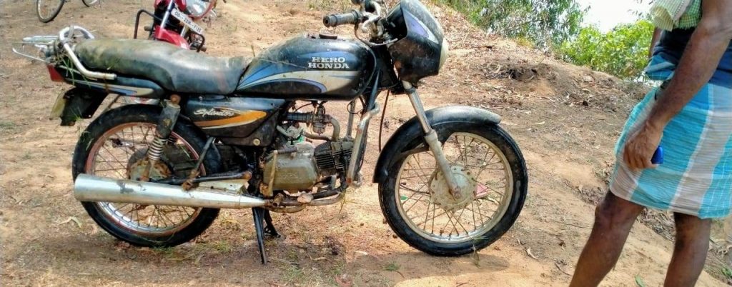 Strange! Not fish but bike caught in fishing net in Bhadrak