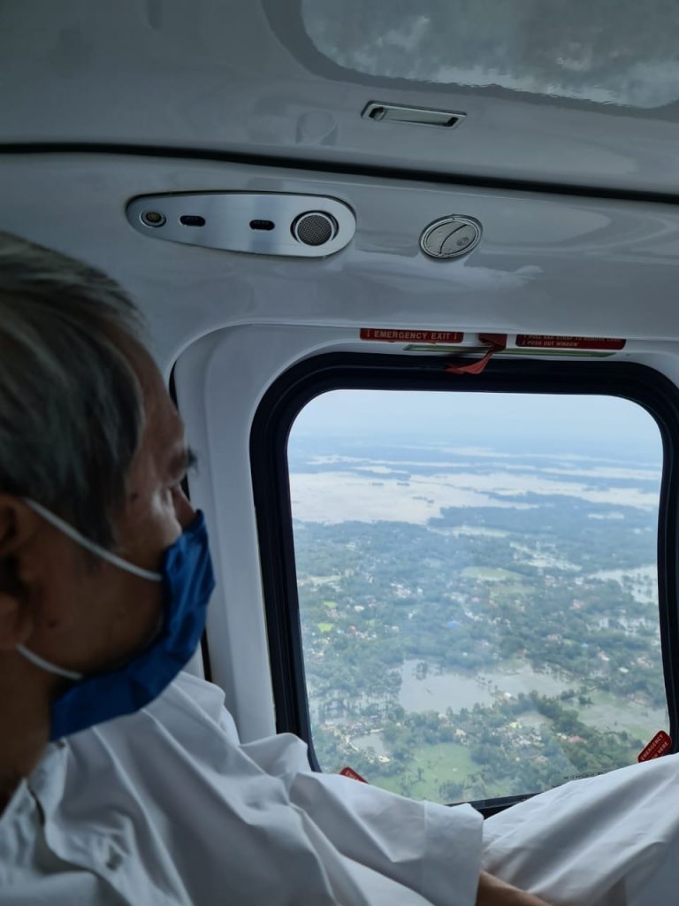 Chief Minister Naveen Patnaik conducts aerial survey of cyclone affected areas