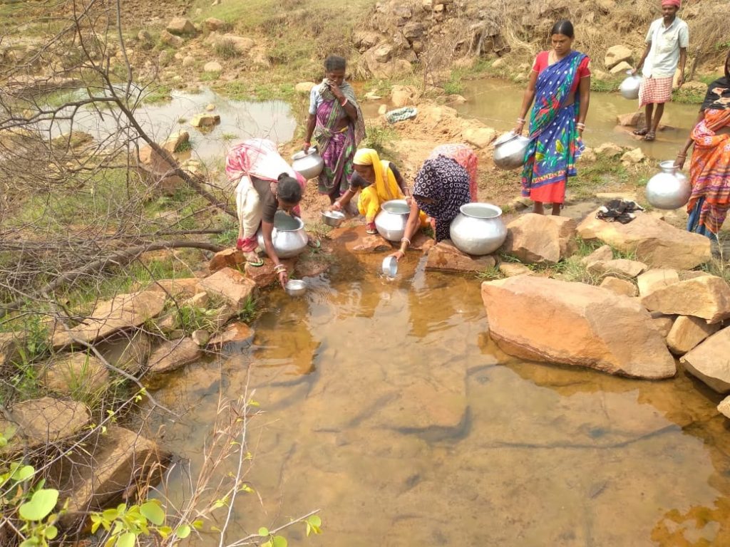 Tribals forced to drink water from pits, streams