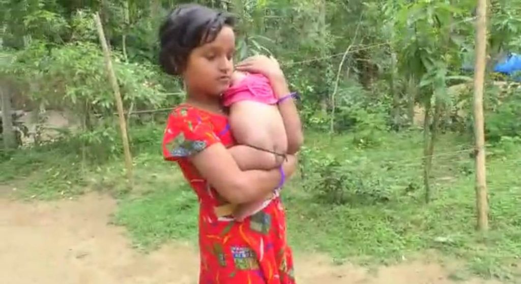 Covid-19 7-year-old orphaned girl now taking care of newborn brother 