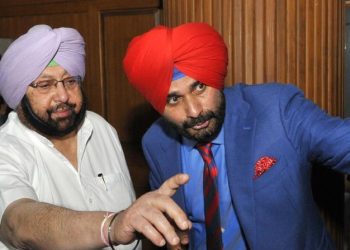 Amarinder Singh and Navjot Singh Sidhu