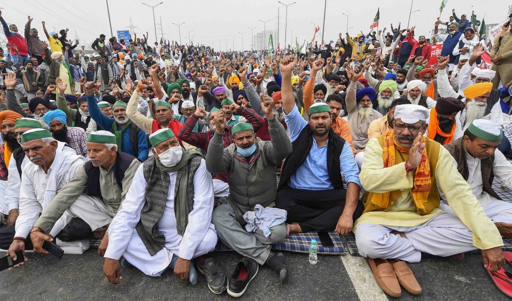 Farmers protest