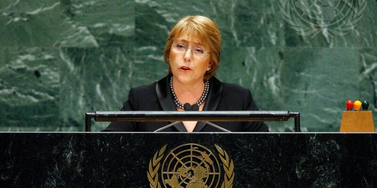 United Nations High Commissioner for Human Rights Michelle Bachelet (Photo: UN/IANS)