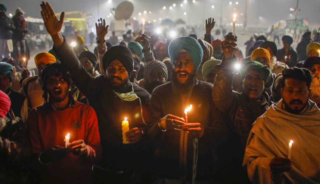 Farmers protest