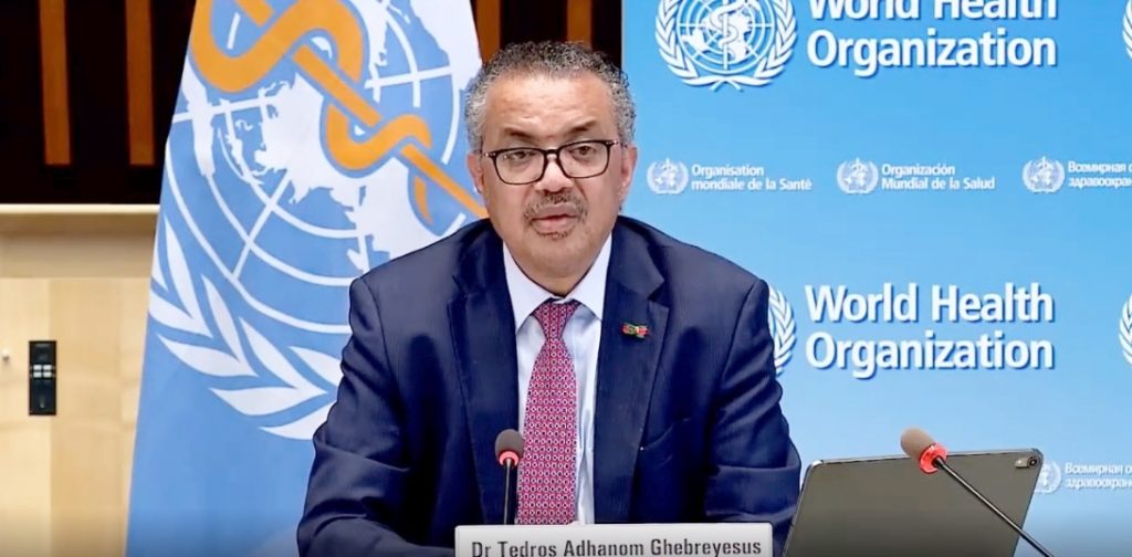 WHO chief Tedros Adhanom Ghebreyesus