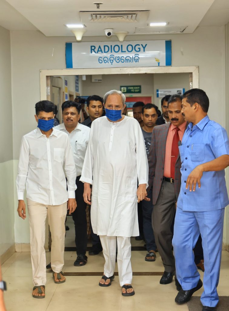 Naveen Patnaik at Apollo Hospital following the demise of Naba Das