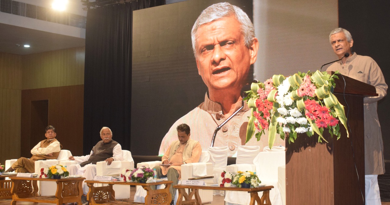 OrissaPOST Editor Tathagata Satpathy addresses 'Odisha Vision 2036 Conclave' organised by Orissa Economics Association at Utkal University, Bhubaneswar