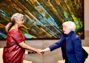 Nirmala Sithraman with US treasory Secy