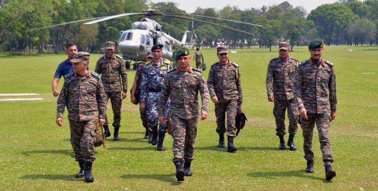 Gen Anil Chauhan Army's Trishakti Corps HQ at Sukna in West Bengal (Image: neeraj_rajput/Twitter)