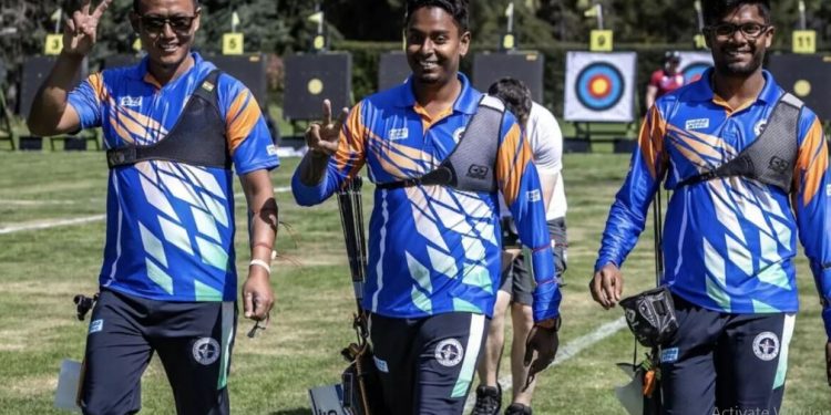 Indian Recurve Team bags silver medal at the Archery World Cup 2023 (Image: khelnow.com)