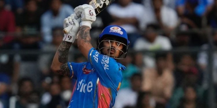 Ishan Kishan smashes half century as Mumbai Indians emerge victorious against Kolkata Knight Riders (Image: 
CricCrazyJohns/Twitter)