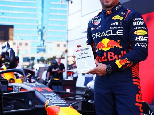 Sergio Perez wins Azerbaijan GP 2023 (Image: redbullracing/Twitter)