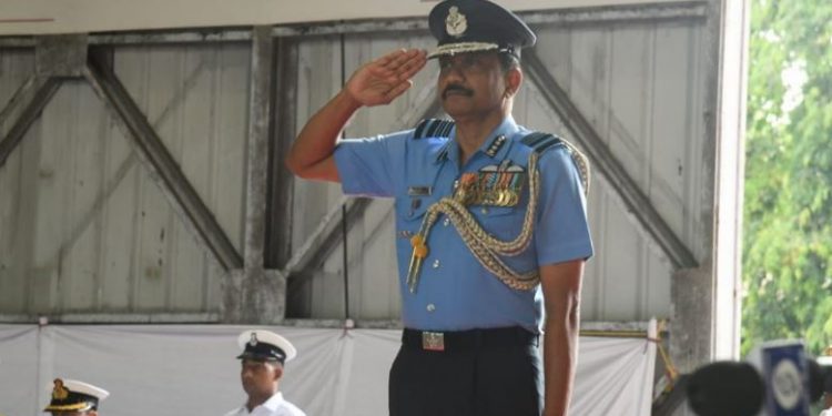 Air Marshal Saju Balakrishnan takes charge as Commander-in-Chief of the Andaman and Nicobar Command (CINCAN) (Image: airnewsalerts/Twitter)