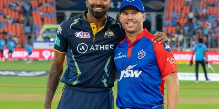 Hardik Pandya-David Warner (Image: iplt20.com)