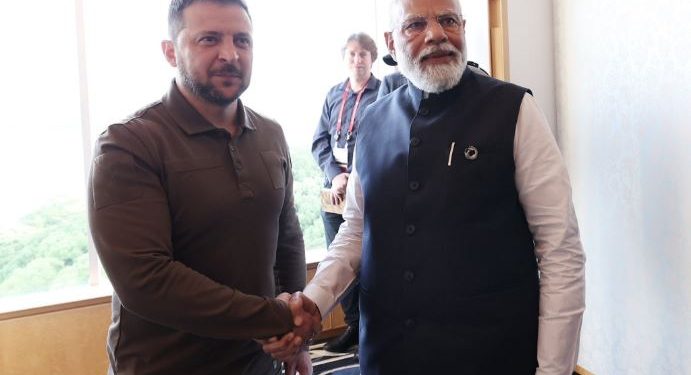 PM Modi meets Ukrainian President Zelenskyy in Hiroshima