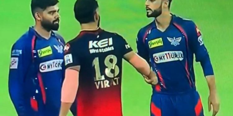 Naveen-ul-Haq's heated arguement with Virat Kohli (Image: Twitter)