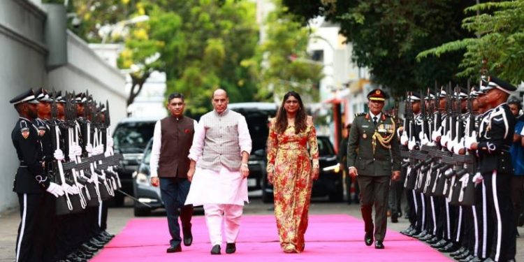 Rajnath Singh gets warm welcome on arrival in Maldives (Image: rajnathsingh/Twitter)