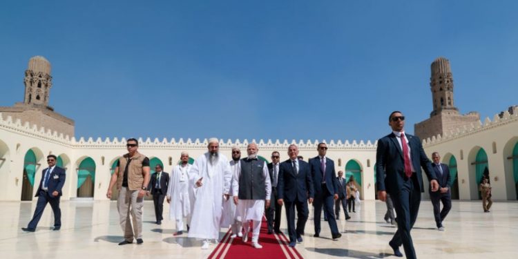 PM Narendra Modi visits Egypt's Al Hikim Mosque