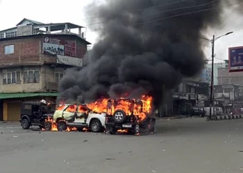 Manipur violence: Mob sets ablaze two vehicles, firing reported