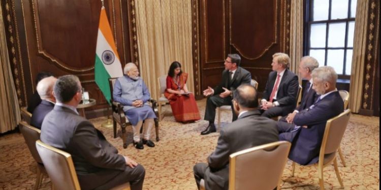 PM Modi holds talks with top American thought leaders in New York