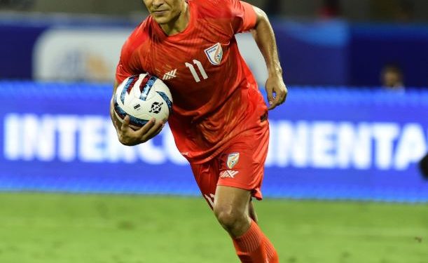 Sunil Chhetri during Intercontinental Cup match against Vanuatu