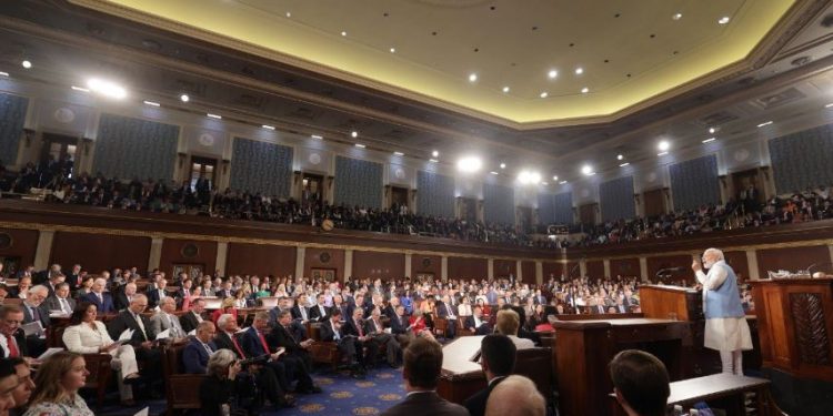 PM Narendra Modi addressing the US Congress