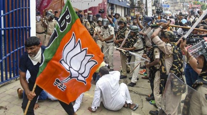 Bihar Police's Lathicharge on BJP rally