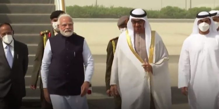 PM Modi arrives in UAE for final leg of two-nation visit