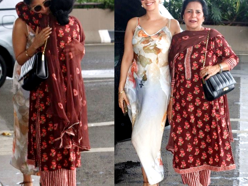 Nimrat Kaur spotted at airport; gives heartwarming hug to her mother