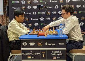 R Praggnanandhaa  World Cup chess: 1st game of final between Praggnanandhaa  and Carlsen ends in draw - Telegraph India