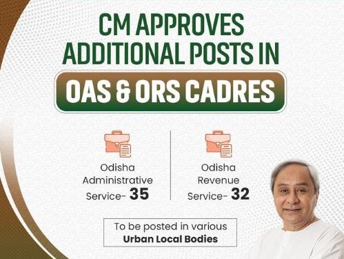 Odisha govt creates 35 OAS, 32 ORS posts for ULBs