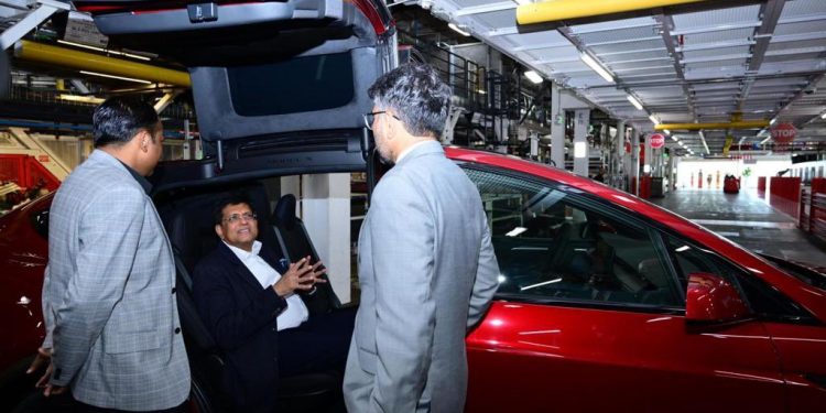 Piyush Goyal Tesla