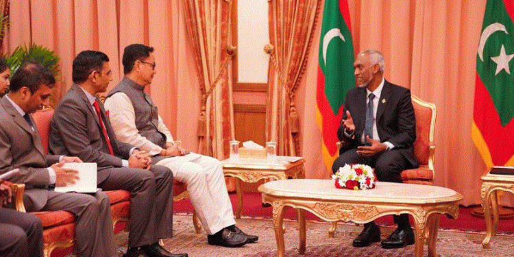 Rijiju meets Maldives' new President Muizzu; reiterates India's commitment to further bolster bilateral ties