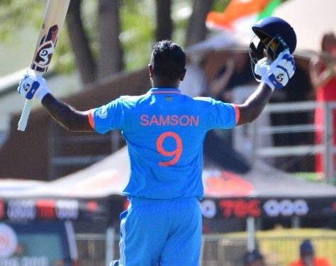 Sanju Samson scores maiden ODI century for India