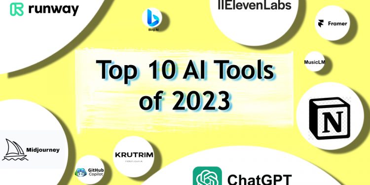 Top 10 AI tools of 2023