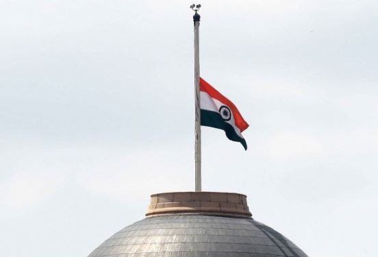 india national flag half mast