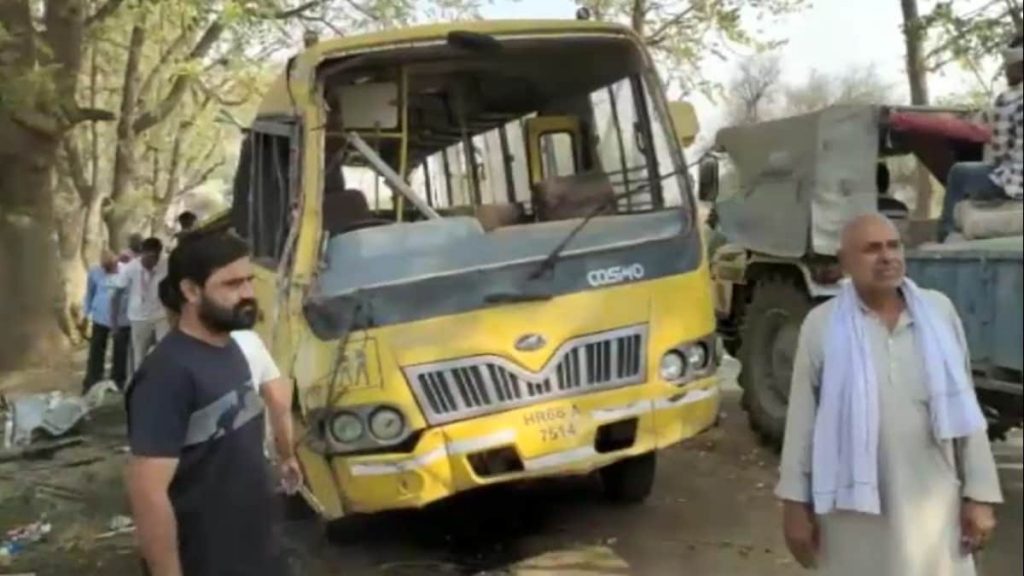 Seven students killed in Haryana bus accident