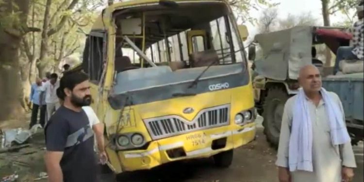 Seven students killed in Haryana bus accident