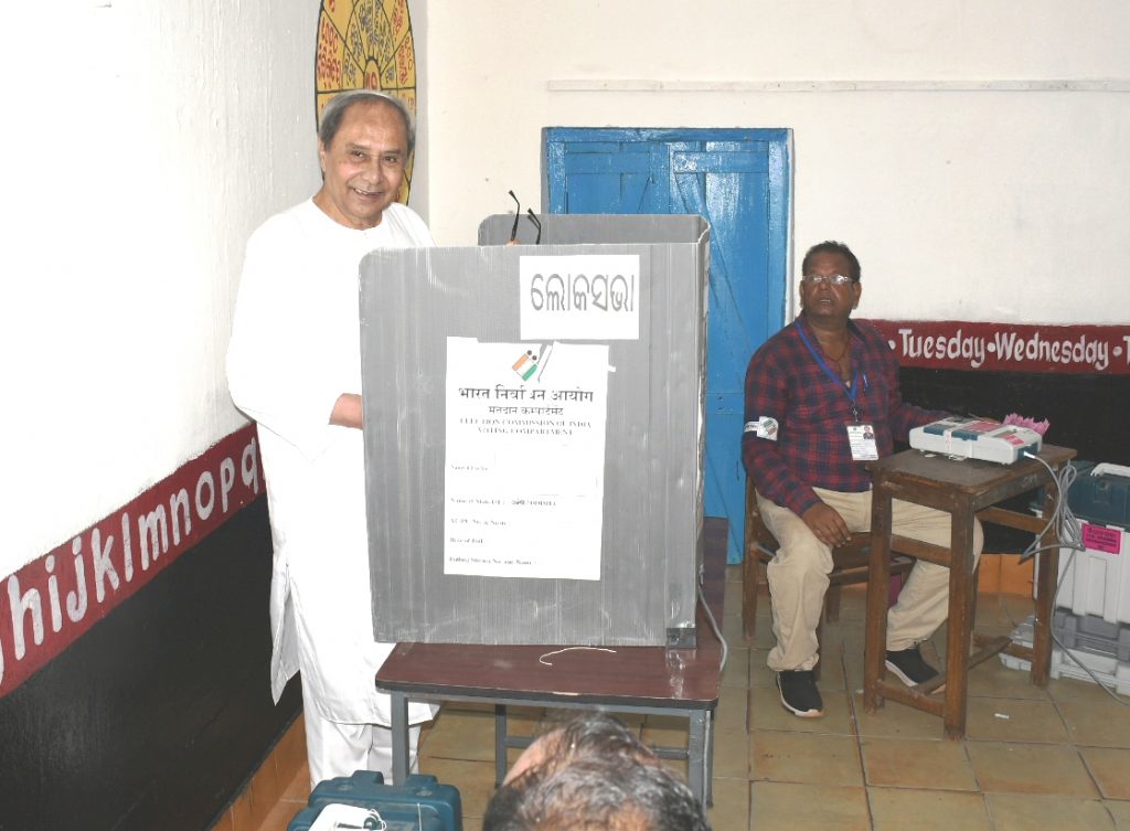 CM Naveen Patnaik casts vote, says BJD will form stable govt in Odisha again