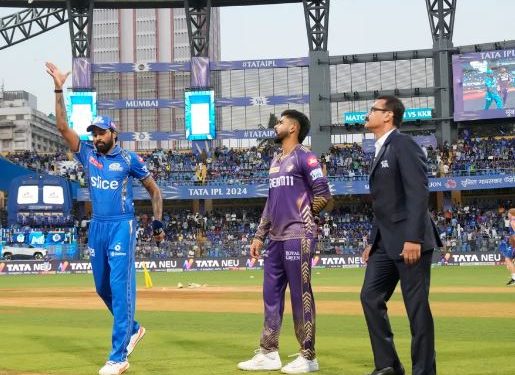 MI win toss, opt to bowl against KKR