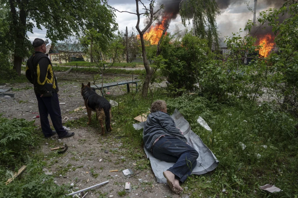 Thousands of civilians flee northeast Ukraine as Russia presses a renewed border assault